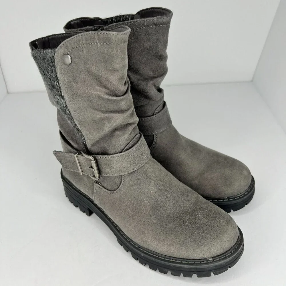 Cliffs by White Mountain Womens C32738 Mingle Mid Calf Buckle Size 6.5M Boots - Picture 2 of 9